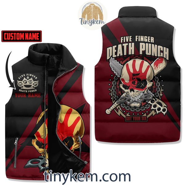 Five Finger Death Punch Customized Puffer Sleeveless Jacket