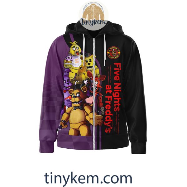 Five Nights At Freddy’s Zipper Hoodie: I Survived Five Night At Freddy’s