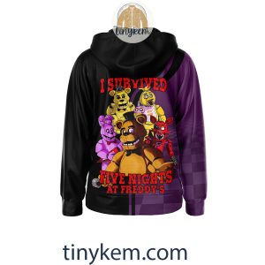 Five Nights At Freddys Zipper Hoodie I Survived Five Night At Freddys2B3 G6Zr4