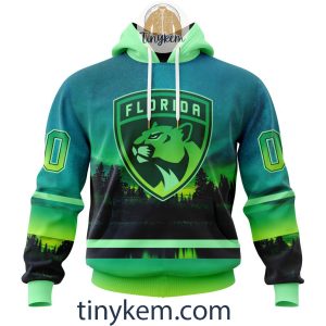 Florida Panthers Customized St.Patrick’s Day Design Vneck Long Sleeve Hockey Jersey