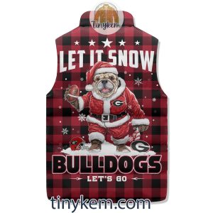 Go Dawgs Bulldogs Puffer Sleeveless Jacket Let It Snow2B3 uGt1Z