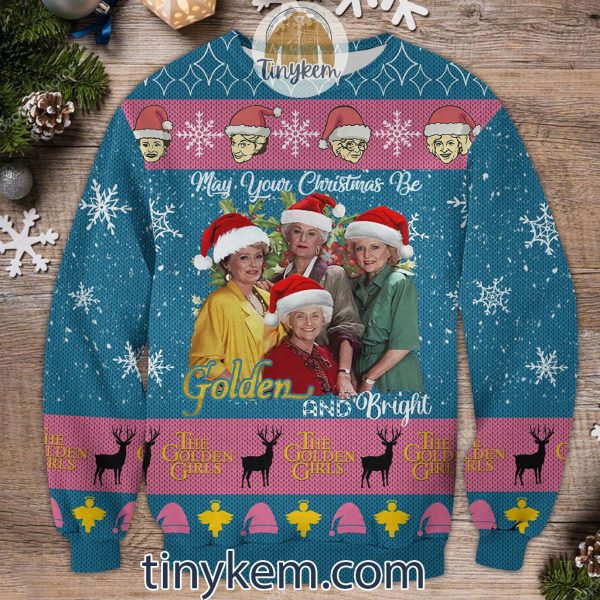 Golden Girls Christmas Ugly Sweater: Golden And Bright