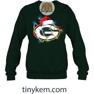 Green Bay Packers With Santa Hat And Christmas Light Shirt2B3 IJvYf