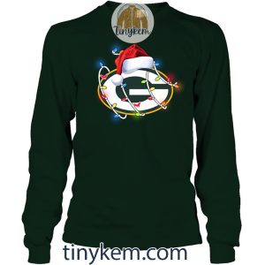 Green Bay Packers With Santa Hat And Christmas Light Shirt2B4 2dhnh