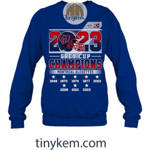 Grey Cup 2023 Montreal Alouettes 8th Champions In History Unisex Tshirt2B3 gExhx