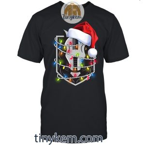 Henderson Silver Knights With Santa Hat And Christmas Light Shirt