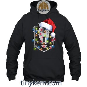 Henderson Silver Knights With Santa Hat And Christmas Light Shirt