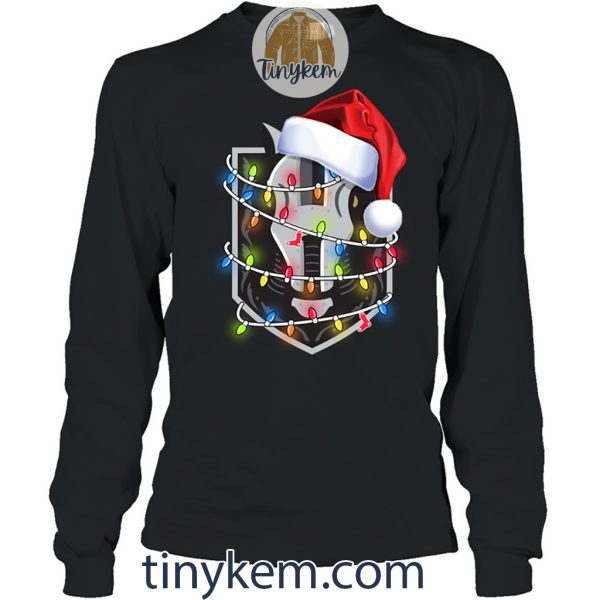 Henderson Silver Knights With Santa Hat And Christmas Light Shirt