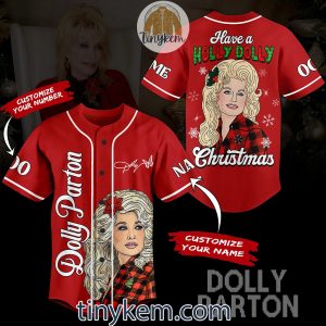 Holly Dolly Christmas Customized Baseball Jersey For Dolly Parton Fans