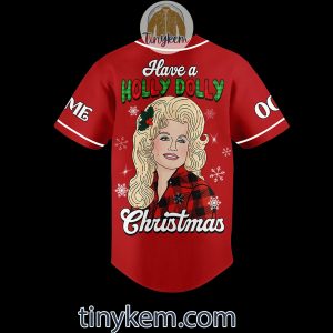 Holly Dolly Christmas Customized Baseball Jersey For Dolly Parton Fans2B3 TMbyj