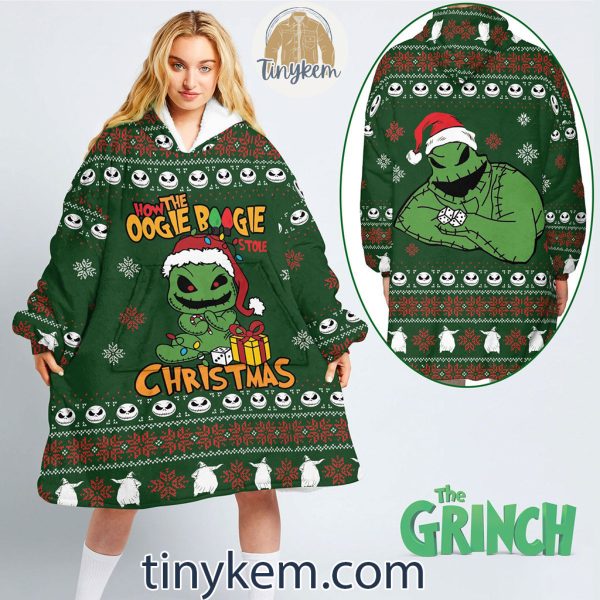 How The Oogie Boogie Stole Christmas Fleece Blanket Hoodie