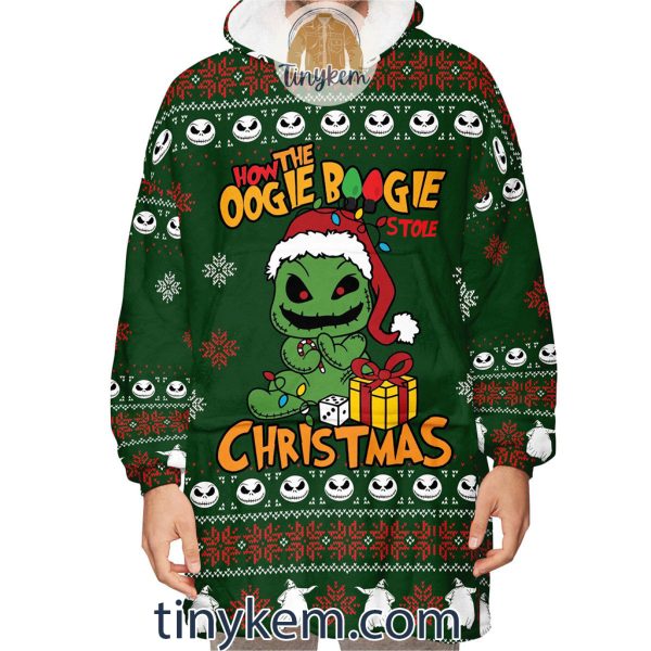 How The Oogie Boogie Stole Christmas Fleece Blanket Hoodie