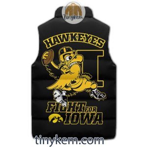 Iowa Hawkeyes Customized Puffer Sleeveless Jacket2B3 h4Uef