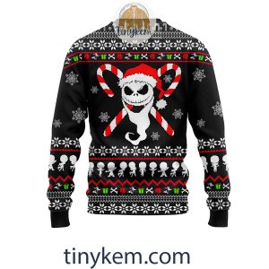 Jack Skellington In Pocket Ugly Sweater On The Naughty List And I Regret Nothing2B3 AZMVT