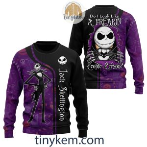 Jack Skellington Zipper Hoodie Do You Like A Freakin People Person2B5 f8ZSR