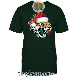 Jacksonville Jaguars With Santa Hat And Christmas Light Shirt