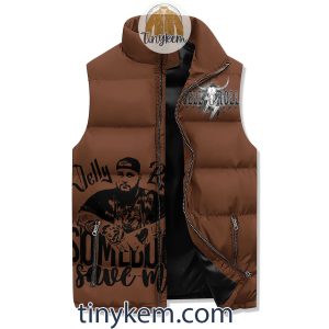 Jelly Roll Puffer Sleeveless Jacket I Only Talk To God When I Need A Favor2B3 rEUNo