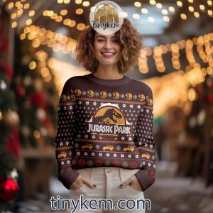 Jurassic Park Dinosaur Christmas Ugly Sweater2B2 LYAjR