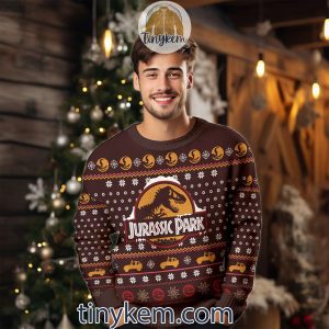 Jurassic Park Dinosaur Christmas Ugly Sweater2B3 CzUKc