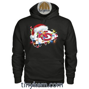 Kansas City Chiefs With Santa Hat And Christmas Light Shirt