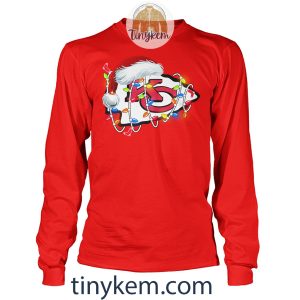 Kansas City Chiefs With Santa Hat And Christmas Light Shirt2B4 aFf2w