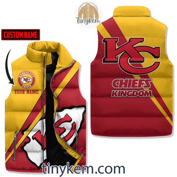 Kansas City Customized Puffer Sleeveless Jacket: Chiefs Kingdom