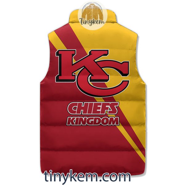 Kansas City Customized Puffer Sleeveless Jacket: Chiefs Kingdom
