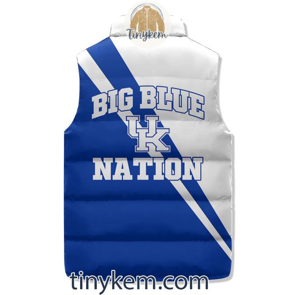 Kentucky Wildcats Customized Puffer Sleeveless Jacket: Big Blue Nation