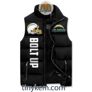 Los Angeles Chargers Puffer Sleeveless Jacket Bolt Up2B2 XrXtd