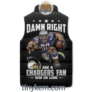 Los Angeles Chargers Puffer Sleeveless Jacket Bolt Up2B3 o7AVD