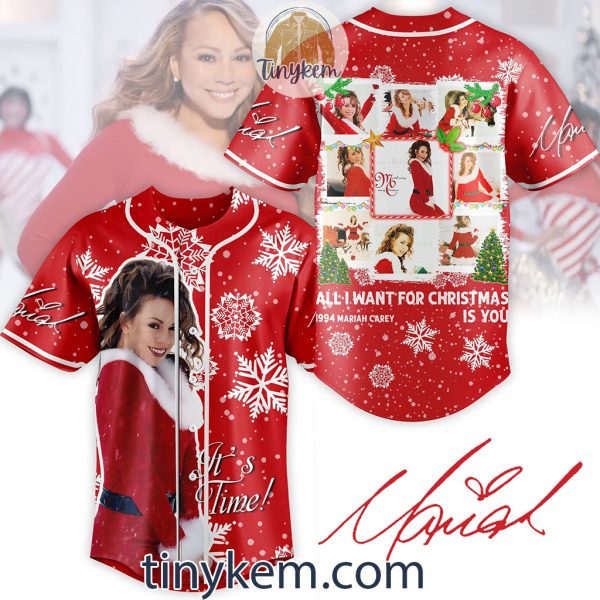 Mariah Carey Merry Christmas Baseball Jersey