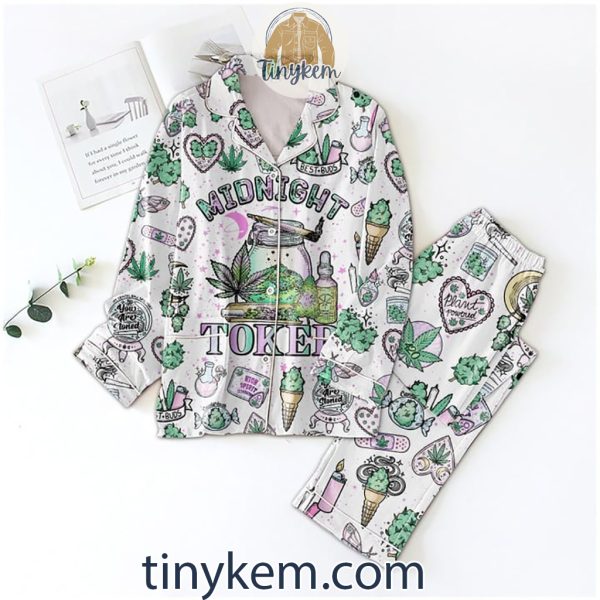 Midnight Toker Funny Weed Pajamas Set