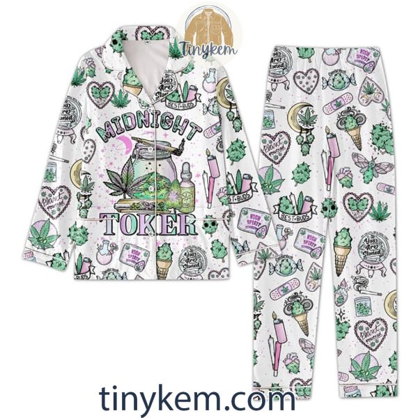 Midnight Toker Funny Weed Pajamas Set