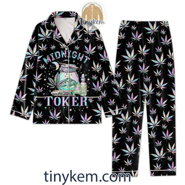 Midnight Toker Funny Weed Pajamas Set