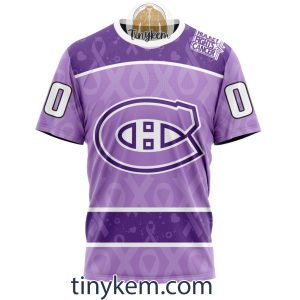 Montreal Canadiens Purple Lavender Hockey Fight Cancer Personalized Hoodie2C Tshirt2B6 yFtH0