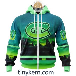 Montreal Canadiens With Special Northern Light Design 3D Hoodie, Tshirt