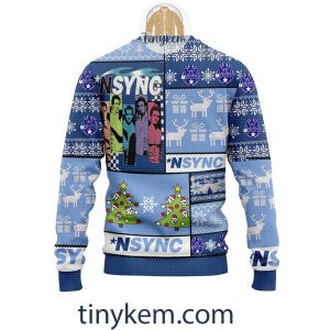 NSYNC Christmas Blue Ugly Sweater2B3 qtLwc