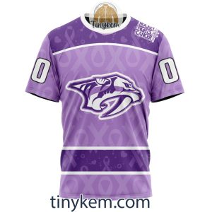 Nashville Predators Purple Lavender Hockey Fight Cancer Personalized Hoodie2C Tshirt2B6 SjWLV