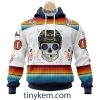 Nashville Predators With Dia De Los Muertos Design On Custom Hoodie, Tshirt