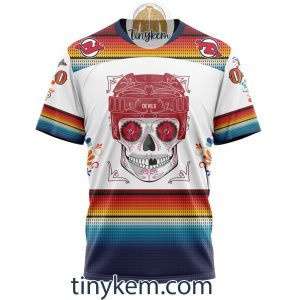 New Jersey Devils With Dia De Los Muertos Design On Custom Hoodie Tshirt2B6 XaOyh