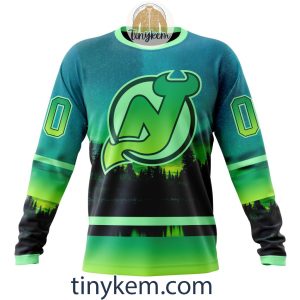 New Jersey Devils With Special Northern Light Design 3D Hoodie Tshirt2B4 Mcf5v