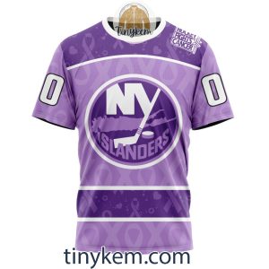 New York Islanders Purple Lavender Hockey Fight Cancer Personalized Hoodie2C Tshirt2B6 b8JKJ
