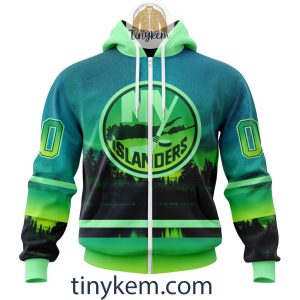 New York Islanders With Special Northern Light Design 3D Hoodie, Tshirt