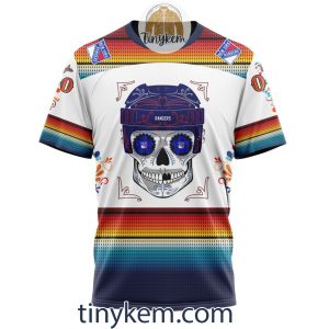 New York Rangers With Dia De Los Muertos Design On Custom Hoodie Tshirt2B6 kngPF