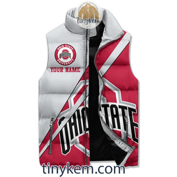 Ohio State Buckeyes Customized Puffer Sleeveless Jacket