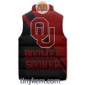 Oklahoma Customized Puffer Sleeveless Jacket Boomer Sooner2B3 DvSlC