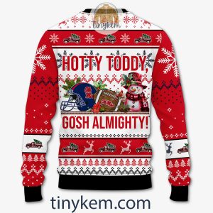Ole Miss Rebels Ugly Christmas Sweater Hotty Toddy Gosh Almighty2B3 LangI