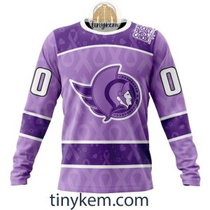 Ottawa Senators Purple Lavender Hockey Fight Cancer Personalized Hoodie2C Tshirt2B4 OHzBU