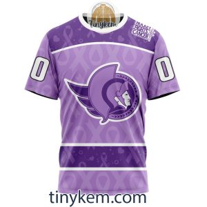 Ottawa Senators Purple Lavender Hockey Fight Cancer Personalized Hoodie2C Tshirt2B6 9OdK7