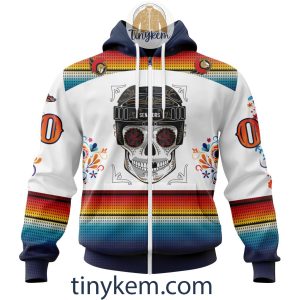 Ottawa Senators With Dia De Los Muertos Design On Custom Hoodie Tshirt2B2 8H8jZ